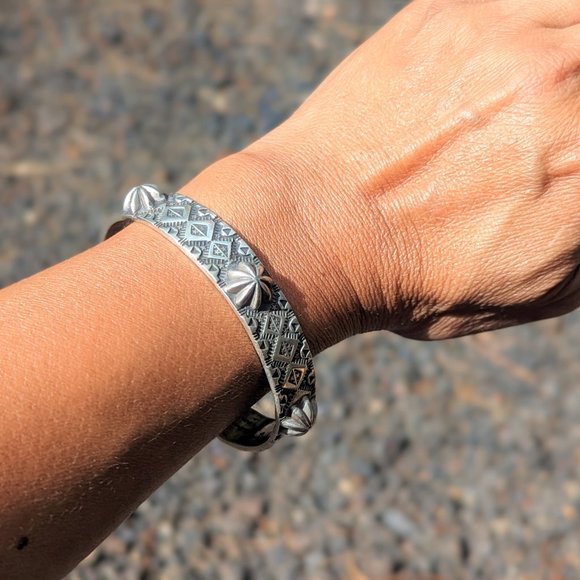 Navajo Cuff Bracelet Genuine Handmade NA Jewelry Native American sz 7 *** - Picture 8 of 10
